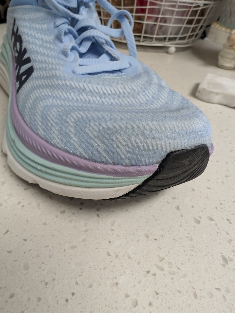 Hoka Women's Light Blue Pastel Running Shoes - Mint & Lavender Accents - Picture 11 of 13